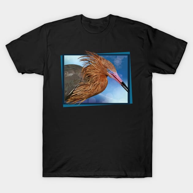 Reddish Egret T-Shirt by obscurite